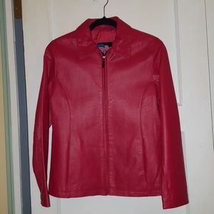 NWOT Red Leather Coat